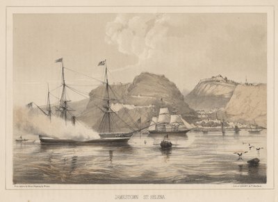 Jamestown, St. Helena, 1855 tekijältä Wilhelm Joseph Heine