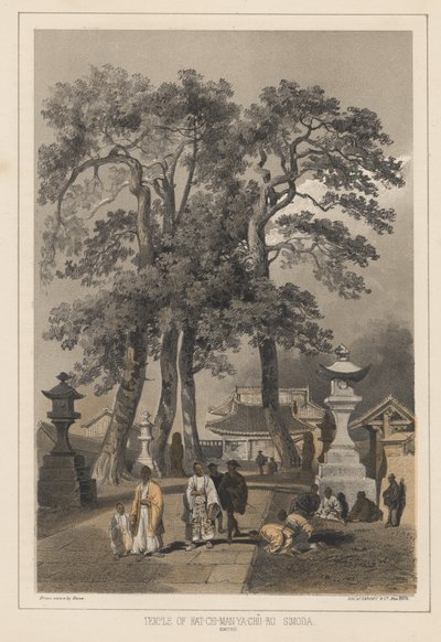 Hat-Chi-Man-Ya-Chu-Ron temppeli, Simoda (Sintoo), 1855 tekijältä Wilhelm Joseph Heine