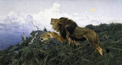 Lionit hämärässä, tekijältä Wilhelm Kuhnert