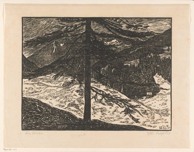 The Larch (alkuperäinen nimi esineessä) tekijältä Wilhelm Laage (signed by artist)