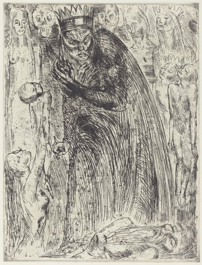 Macbeth V (Lady Macbethin visio) tekijältä Wilhelm Lehmbruck