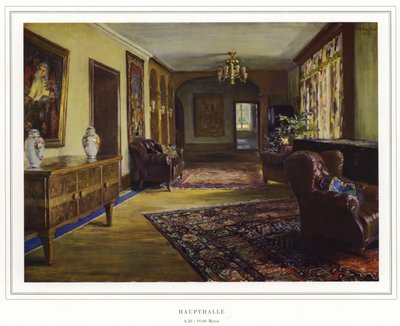 Matonvalmistajien liiketoiminta Koch und Te Kockin puolikuun mattotehdas (värilitho) tekijältä Wilhelm Ludwig Heinrich Claudius