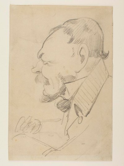 Gottlieb Bindesbøllin karikatyyri tekijältä Wilhelm Marstrand