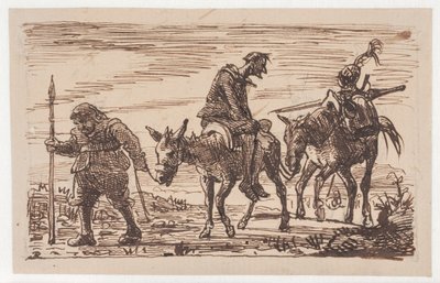 Hakattu Don Quijote viedään kotiin tekijältä Wilhelm Marstrand