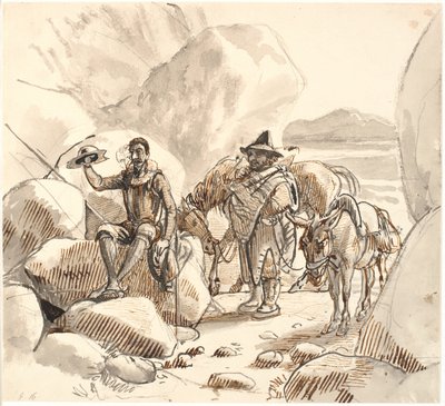 Don Quijote opettaa Sancholle ritarien mainetta ja tulevaisuutta tekijältä Wilhelm Marstrand