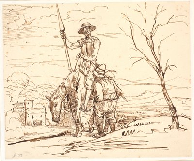 Sancho Panza kertoo tarinan vuohista tekijältä Wilhelm Marstrand