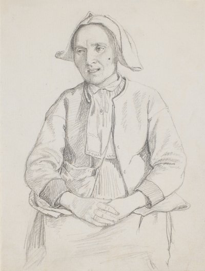 Istuva ruotsalainen nainen, polvikappale tekijältä Wilhelm Marstrand