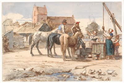 Kaivolla kylän ulkopuolella tekijältä Wilhelm Marstrand
