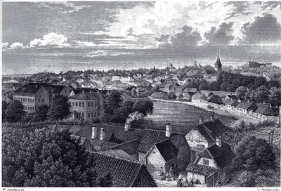 Näkymä Dorpatista, c. 1850 tekijältä Wilhelm Siegfried Stavenhagen