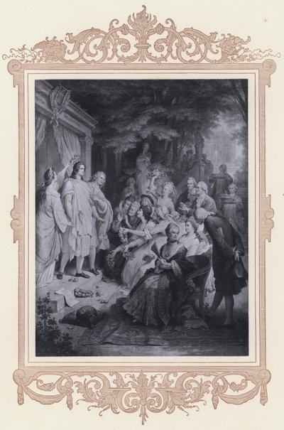 Goethe Weimarissa (litho) tekijältä Wilhelm von (after) Kaulbach