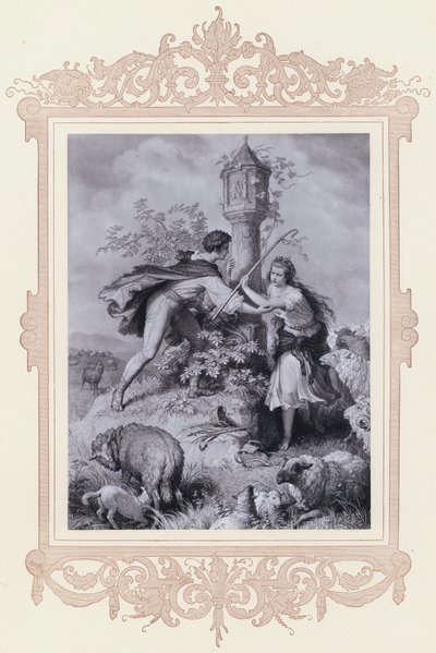 Haideroslein (litho) tekijältä Wilhelm von (after) Kaulbach