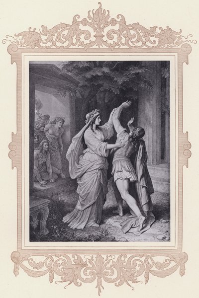 Iphigenia, Iphigenia on Tauris (litho) tekijältä Wilhelm von (after) Kaulbach