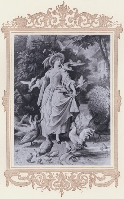 Lili, Lilin puisto (litho) tekijältä Wilhelm von (after) Kaulbach