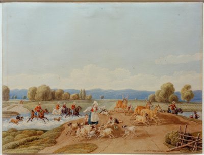 Hirven metsästys tekijältä Wilhelm von Kobell