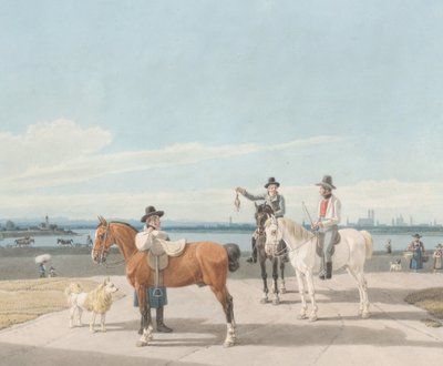 Ratsumiehet Münchenin lähellä, 1830. tekijältä Wilhelm von Kobell