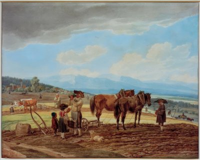 Lepää kynnön aikana tekijältä Wilhelm von Kobell