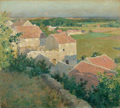 Juhannushämärä, noin 1890 (öljy kankaalle). tekijältä Willard Leroy Metcalf