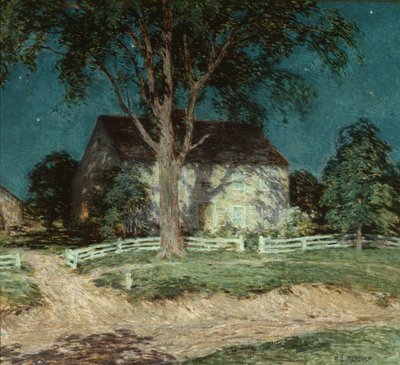 Old Homestead Connecticut, n.1914 (öljy kankaalle). tekijältä Willard Leroy Metcalf