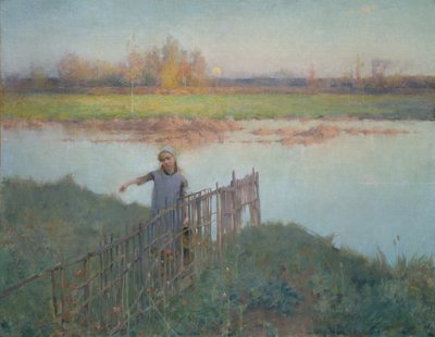 Auringonlasku Grezissä tekijältä Willard Leroy Metcalf