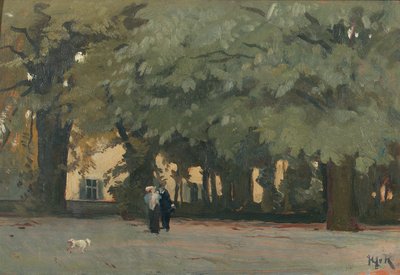 Pari neliössä (öljy paneelille) tekijältä Willem Adriaan van Konijnenburg