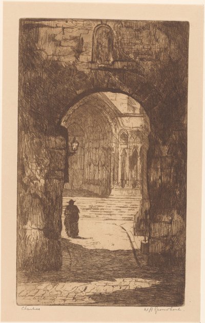 Chartres (alkuperäinen nimi esineessä) tekijältä Willem Adrianus Grondhout (signed by artist)