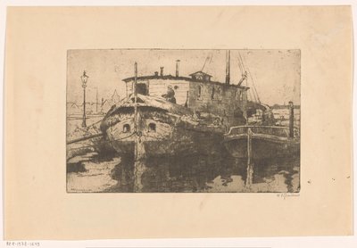 Laakhaven Haagissa tekijältä Willem Adrianus Grondhout (signed by artist)