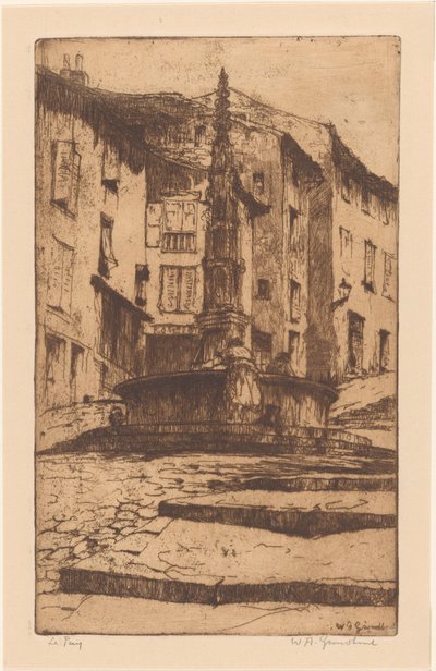 Le Puy (alkuperäinen nimi esineessä) tekijältä Willem Adrianus Grondhout (signed by artist)