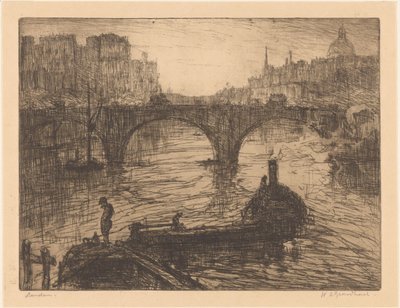 London (alkuperäinen nimi esineessä) tekijältä Willem Adrianus Grondhout (signed by artist)