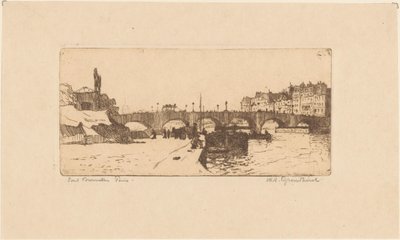 Pont de la Tournelle Pariisissa tekijältä Willem Adrianus Grondhout (signed by artist)