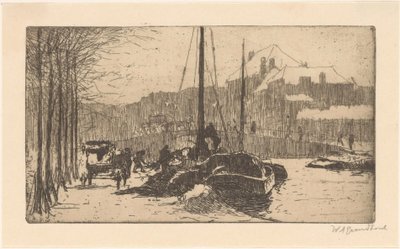 Snow in the City (alkuperäinen nimi) tekijältä Willem Adrianus Grondhout (signed by artist)