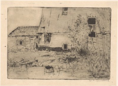 Myllyn jalka Voorburgissa tekijältä Willem Adrianus Grondhout (signed by artist)