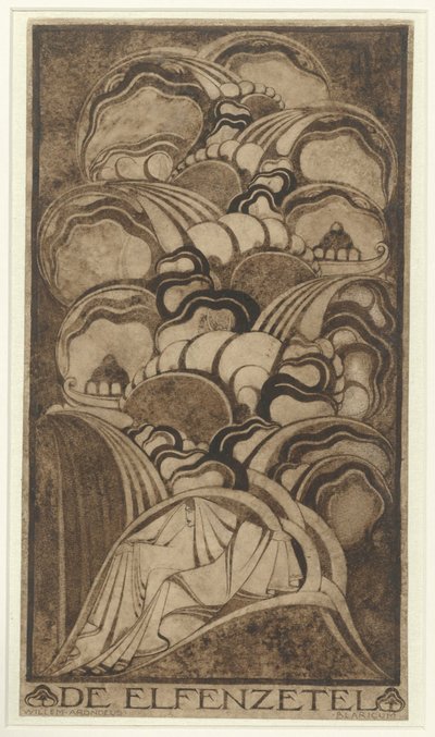 De Elfenzetel (alkuperäinen nimi esineessä) tekijältä Willem Arondéus (signed by artist)