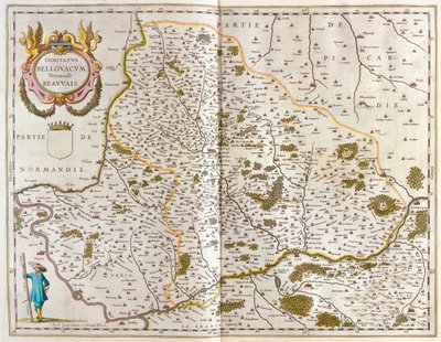 Beauvais, teoksessa "Theatrum Orbis Terrarum, sive Atlas Novus", Willem Blaeu, Amsterdam. tekijältä Willem Blaeu