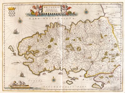 Bretagne, teoksessa "Theatrum Orbis Terrarum, sive Atlas Novus", Willem Blaeu, Amsterdam. tekijältä Willem Blaeu