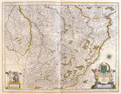 Champagne, teoksessa "Theatrum Orbis Terrarum, sive Atlas Novus", Willem Blaeu, Amsterdam. tekijältä Willem Blaeu