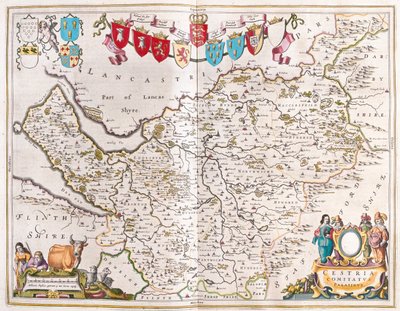 Chester, teoksessa "Theatrum Orbis Terrarum, sive Atlas Novus", Willem Blaeu, Amsterdam. tekijältä Willem Blaeu