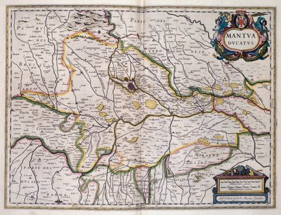 Mantovan herttuakunta, kartta Willem Blaeu (1571-1638), Italia tekijältä Willem Blaeu