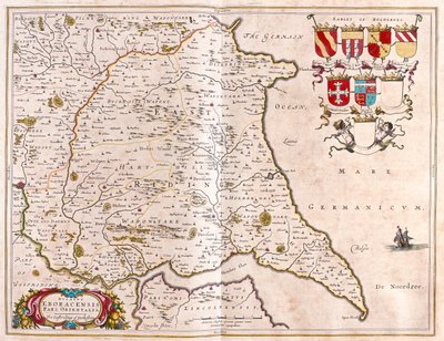 East riding of Yorkshire, julkaisussa "Theatrum Orbis Terrarum, sive Atlas Novus", Willem Blaeu, Amsterdam. tekijältä Willem Blaeu