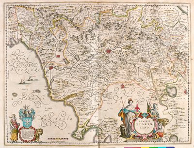 Firenze, Italia, Willem Blaeun teoksessa "Theatrum Orbis Terrarum, sive Atlas Novus", Amsterdam. tekijältä Willem Blaeu