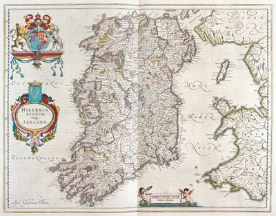 Irlanti, teoksessa "Theatrum Orbis Terrarum, sive Atlas Novus", Willem Blaeu, Amsterdam. tekijältä Willem Blaeu