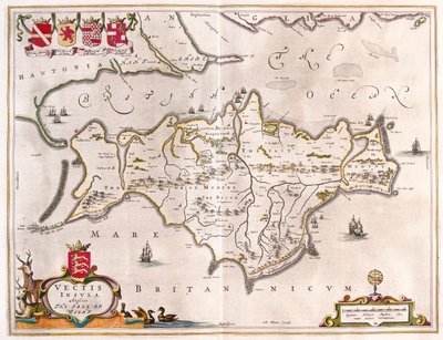 Isle of Wight, teoksessa "Theatrum Orbis Terrarum, sive Atlas Novus", Willem Blaeu, Amsterdam. tekijältä Willem Blaeu