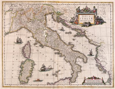Italia ja Korsika, teoksessa "Theatrum Orbis Terrarum, sive Atlas Novus", Willem Blaeu, Amsterdam. tekijältä Willem Blaeu