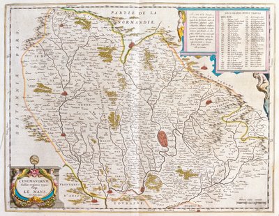 Maine, teoksessa "Theatrum Orbis Terrarum, sive Atlas Novus", Willem Blaeu, Amsterdam. tekijältä Willem Blaeu