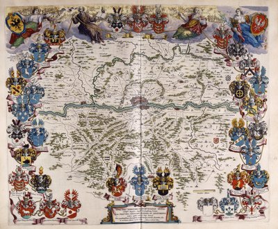 Saksan kartta, n. 1644-1645 tekijältä Willem Blaeu