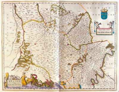 Pohjois-Ranska, beausset, Willem Blaeun teoksessa "Theatrum Orbis Terrarum, sive Atlas Novus", Amsterdam. tekijältä Willem Blaeu