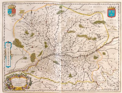 Pays de la Loire - Normandie, teoksessa "Theatrum Orbis Terrarum, sive Atlas Novus", Willem Blaeu, Amsterdam. tekijältä Willem Blaeu