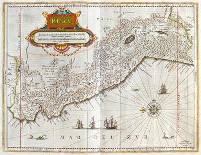 Peru, teoksessa "Theatrum Orbis Terrarum, sive Atlas Novus", Willem Blaeu, Amsterdam. tekijältä Willem Blaeu