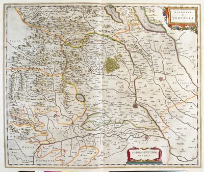 Piemont, Italia, Willem Blaeun teoksessa "Theatrum Orbis Terrarum, sive Atlas Novus", Amsterdam. tekijältä Willem Blaeu