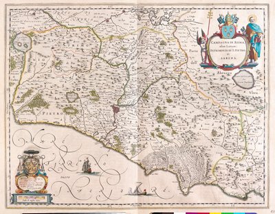 Rooma, Italia, Willem Blaeun teoksessa "Theatrum Orbis Terrarum, sive Atlas Novus", Amsterdam. tekijältä Willem Blaeu