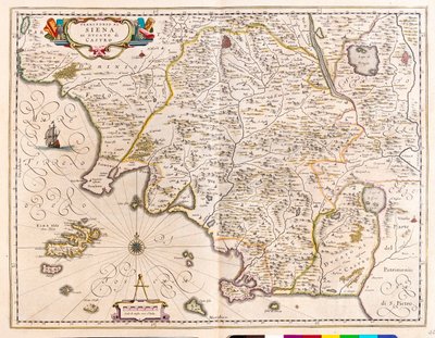 Siena, Lazio, Italia, Amsterdamin Willem Blaeun teoksessa "Theatrum Orbis Terrarum, sive Atlas Novus". tekijältä Willem Blaeu